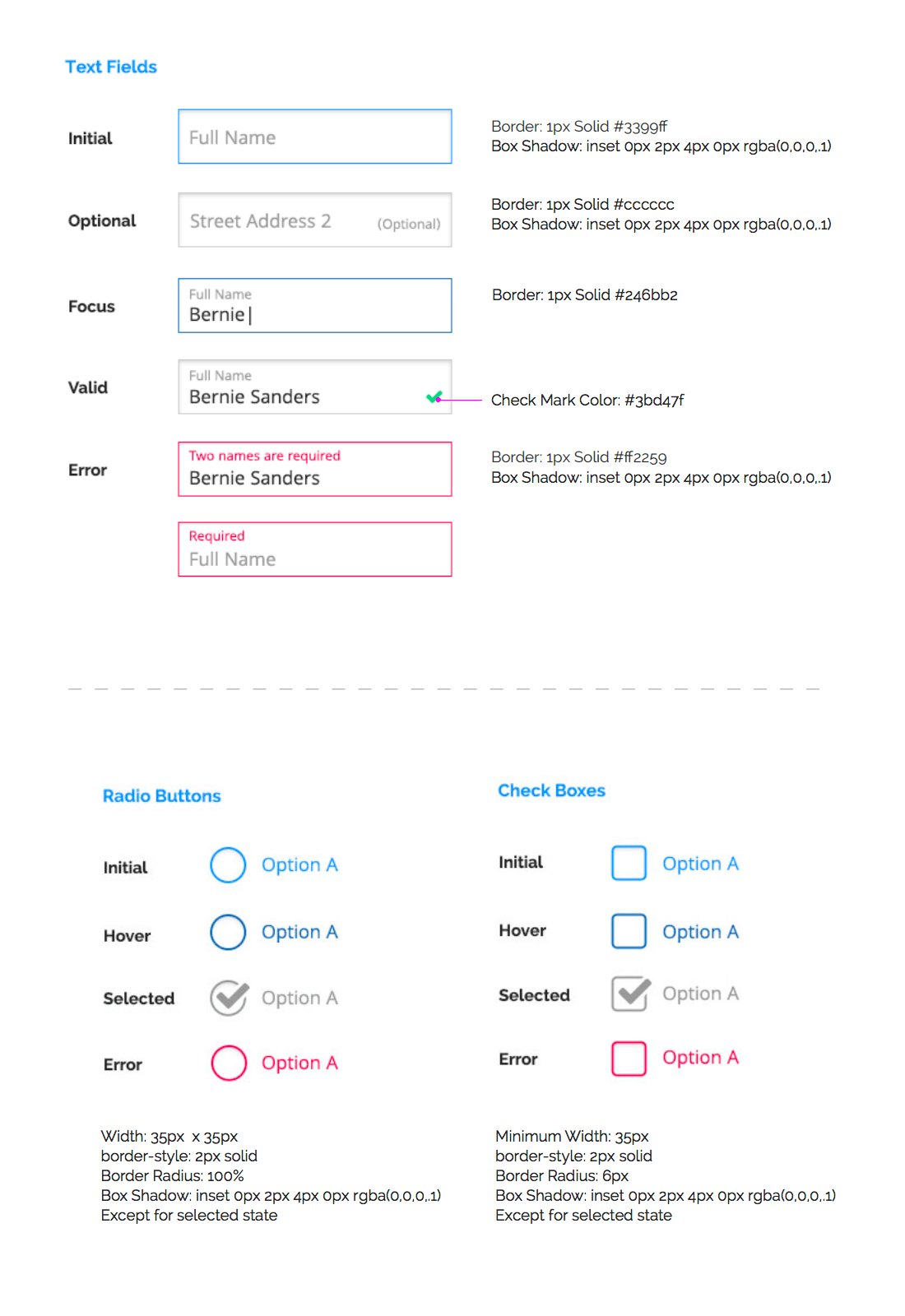 screenshot of Cardpool forms