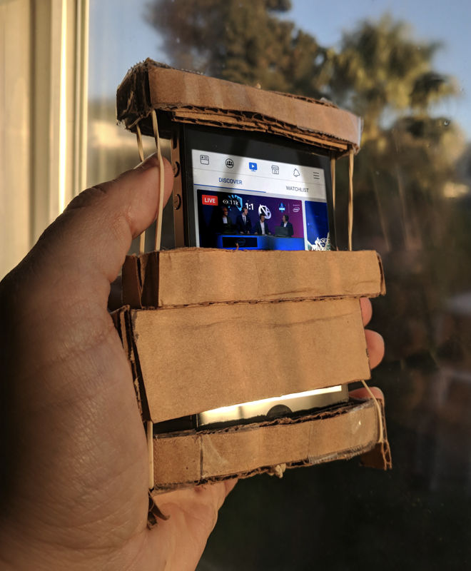photo of cardboard prototype